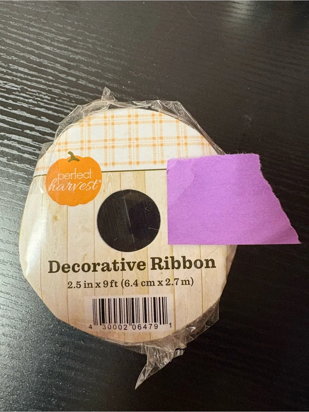 Perfect Harvest Fall Decorative Ribbon Bundle 2.5in x 9ft Pumpkin Plaid